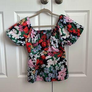 Floral Puff Sleeve Blouse